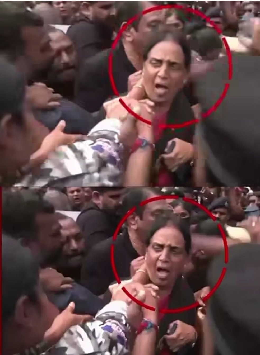 ఎమ్మెల్యే సబితా ఇంద్రారెడ్డి జుట్టు పట్టుకొని ఈడ్చుకెళ్లిన పోలీసులు