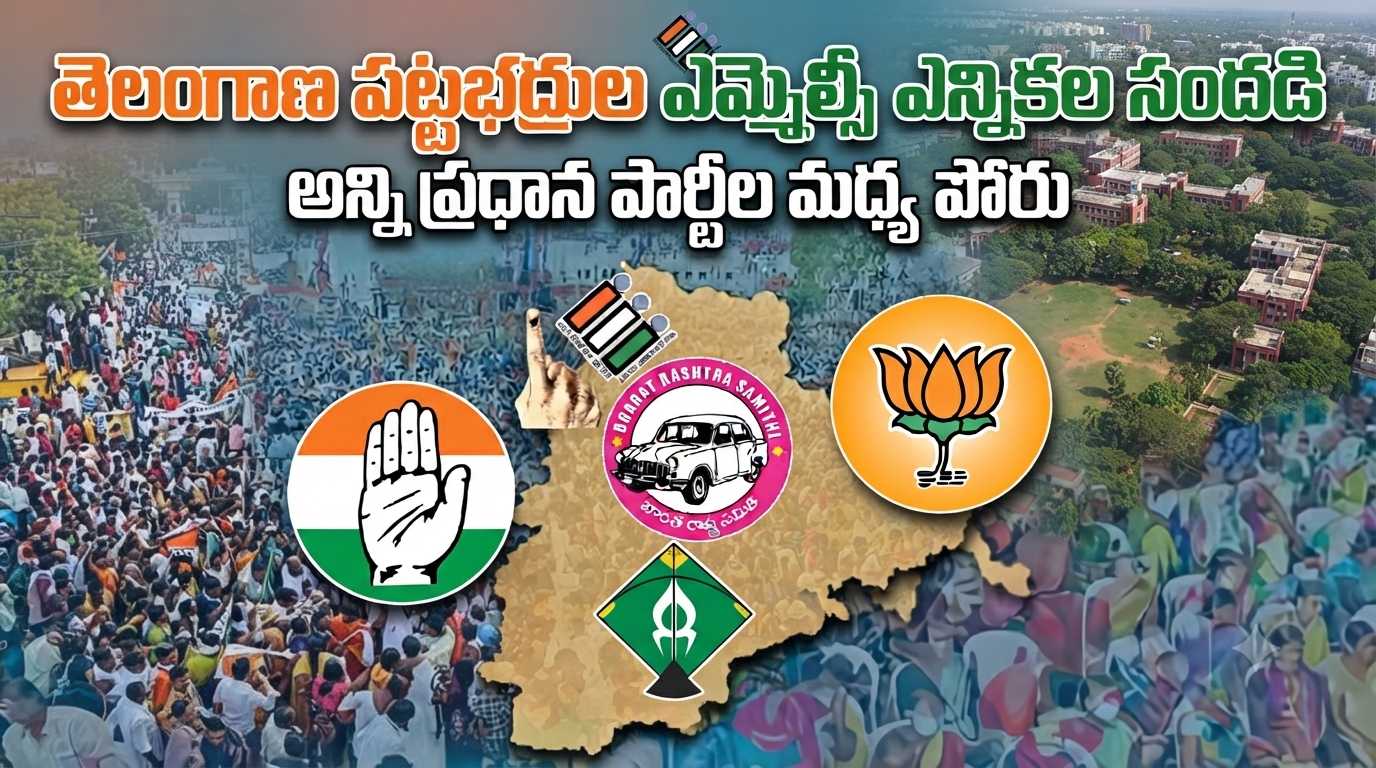 తెలంగాణలో గ్రాడ్యుయేట్ ఎమ్మెల్సీ ఎన్నికల సందడి ఓటర్ల జాబితా షెడ్యూల్ విడుదల